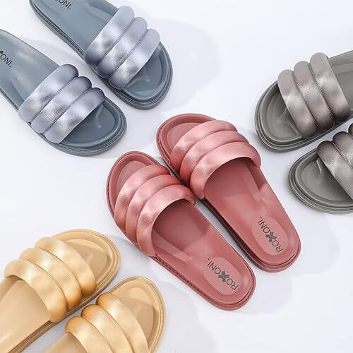 Women’s Padded Strap Slide Sandals Stylish Open Toe Sandals Women's Shoes & Accessories - DailySale