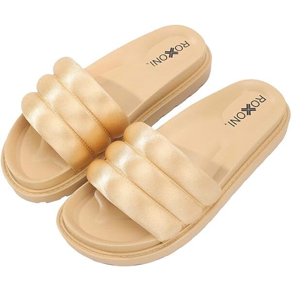 Women’s Padded Strap Slide Sandals Stylish Open Toe Sandals Women's Shoes & Accessories Yellow 6 - DailySale