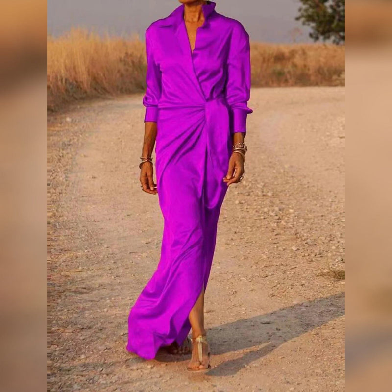 Women's Party Shirt Dress Women's Dresses Purple S - DailySale