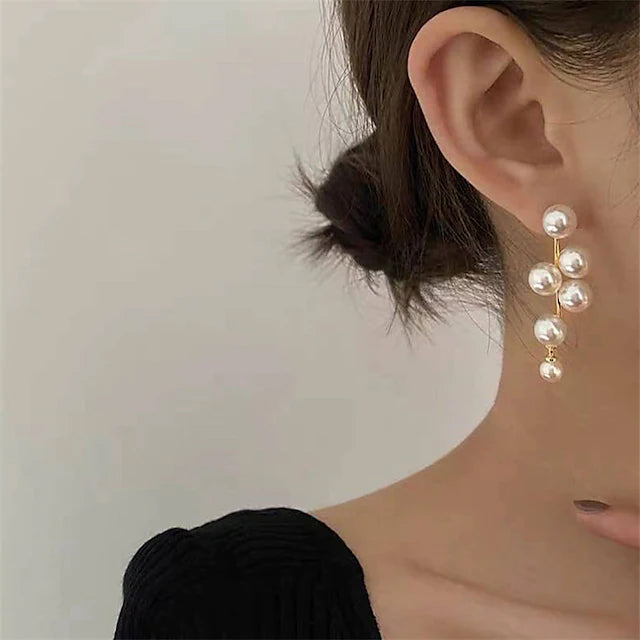 Women's Pearl Alloy Stud Earrings Earrings - DailySale