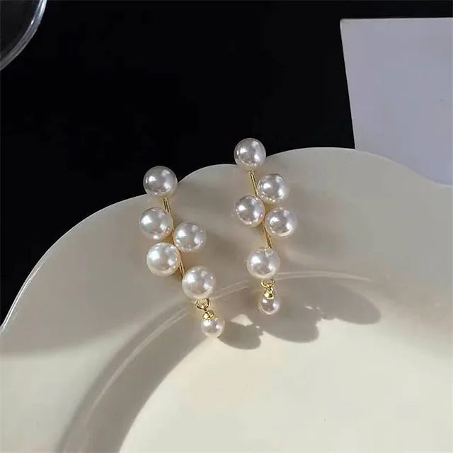 Women's Pearl Alloy Stud Earrings Earrings - DailySale