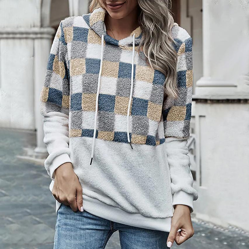 Women's Plaid Casual Daily Sports Other Prints Streetwear Hoodies