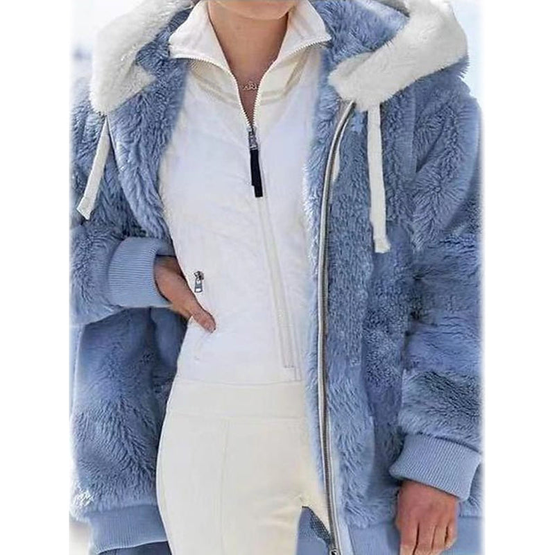 Women's Plus Size Hoodie Coat Long Sleeve Women's Outerwear Blue S - DailySale