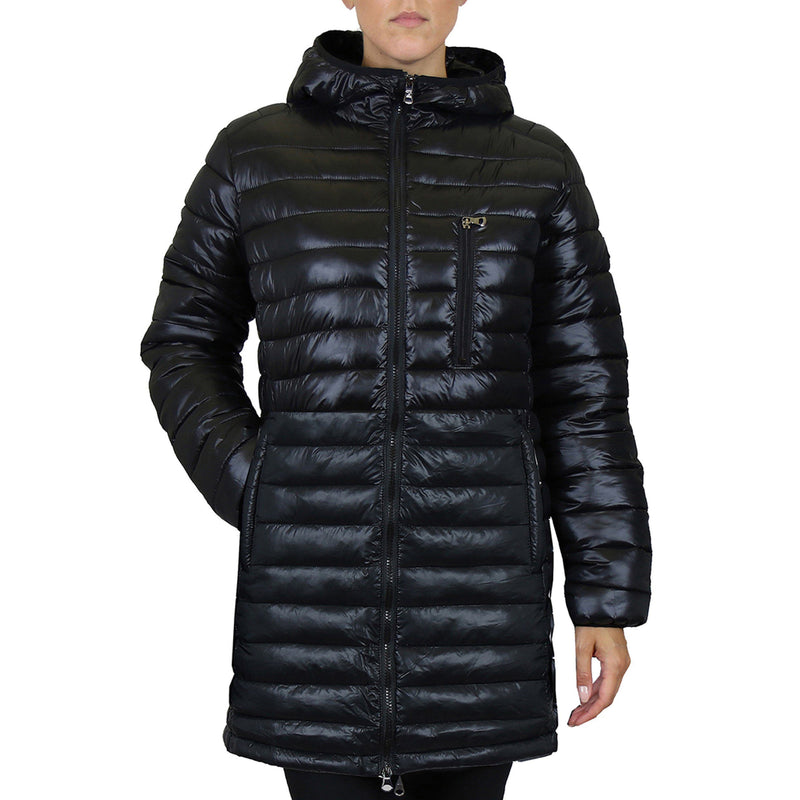 Women's Puffer Bubble Jacket With Non-Detachable Hood Women's Clothing Black S - DailySale