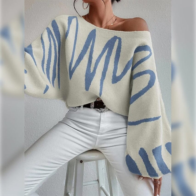 Women's Pullover Sweater Jumper Ribbed Knit Oversized Crew Neck Women's Tops Beige S - DailySale