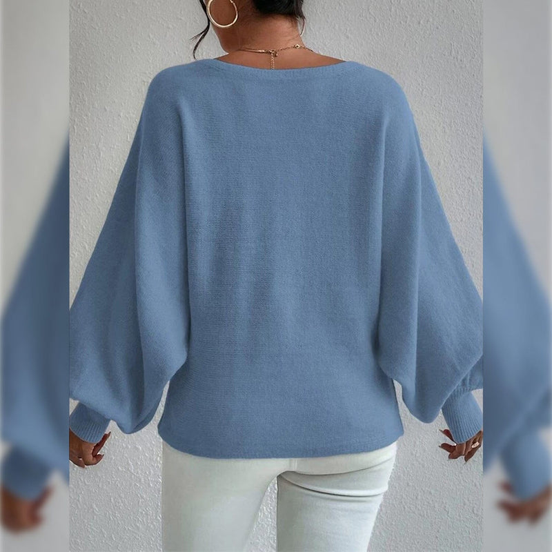 Women's Pullover Sweater Jumper Ribbed Knit Oversized Crew Neck Women's Tops - DailySale