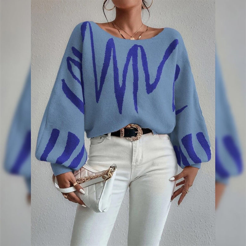 Women's Pullover Sweater Jumper Ribbed Knit Oversized Crew Neck Women's Tops - DailySale