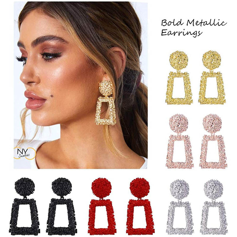 Women's Rectangular Geometric Drop Earrings Earrings - DailySale