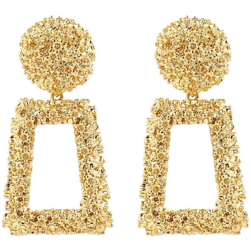 Women's Rectangular Geometric Drop Earrings Earrings Gold - DailySale
