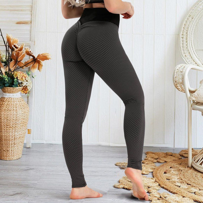Women's Ruched High-Waist Butt Lifting Leggings Women's Clothing Black S - DailySale