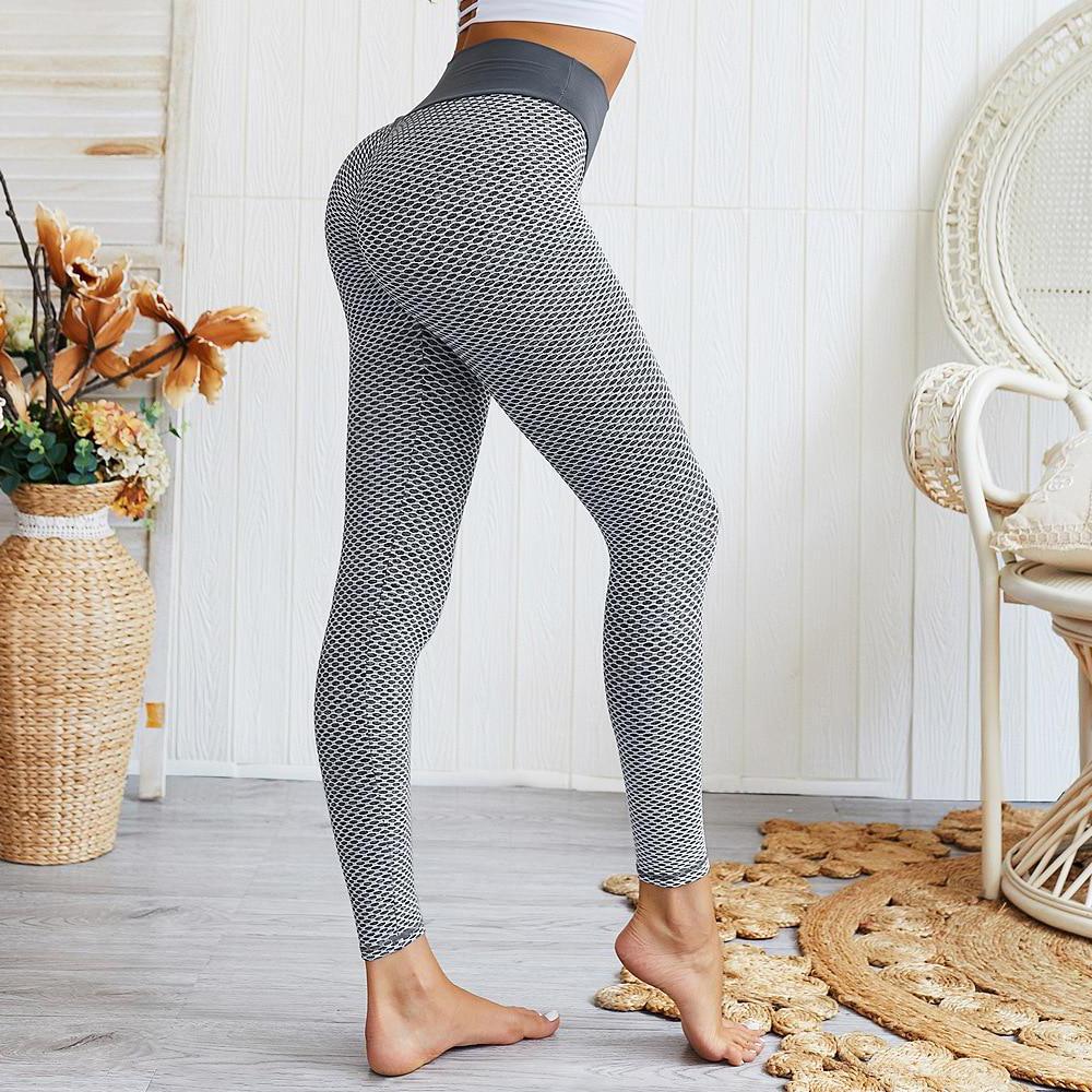 Women's Ruched High-Waist Butt Lifting Leggings Women's Clothing Gray S - DailySale