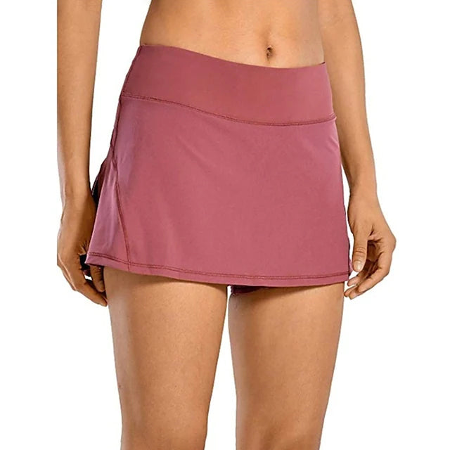 Women's Running Skirt Sport Short Women's Bottoms Red S - DailySale