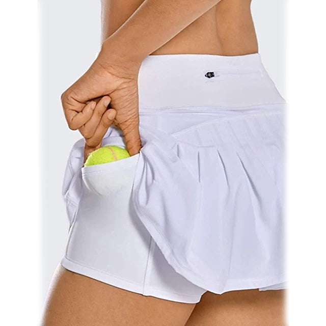 Women's Running Skirt Sport Short Women's Bottoms White S - DailySale