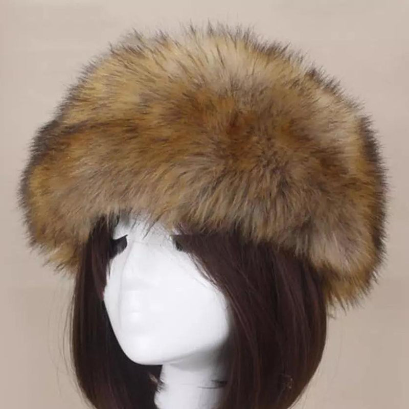 Women's Russian Faux Fluffy Fox Fur Hat Women's Shoes & Accessories Brown - DailySale