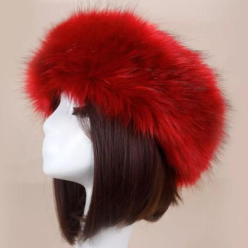 Women's Russian Faux Fluffy Fox Fur Hat Women's Shoes & Accessories Red - DailySale