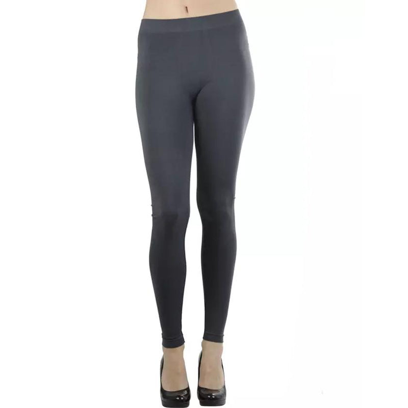 Women's Seamless Ankle Length Leggings Women's Clothing Charcoal Gray - DailySale