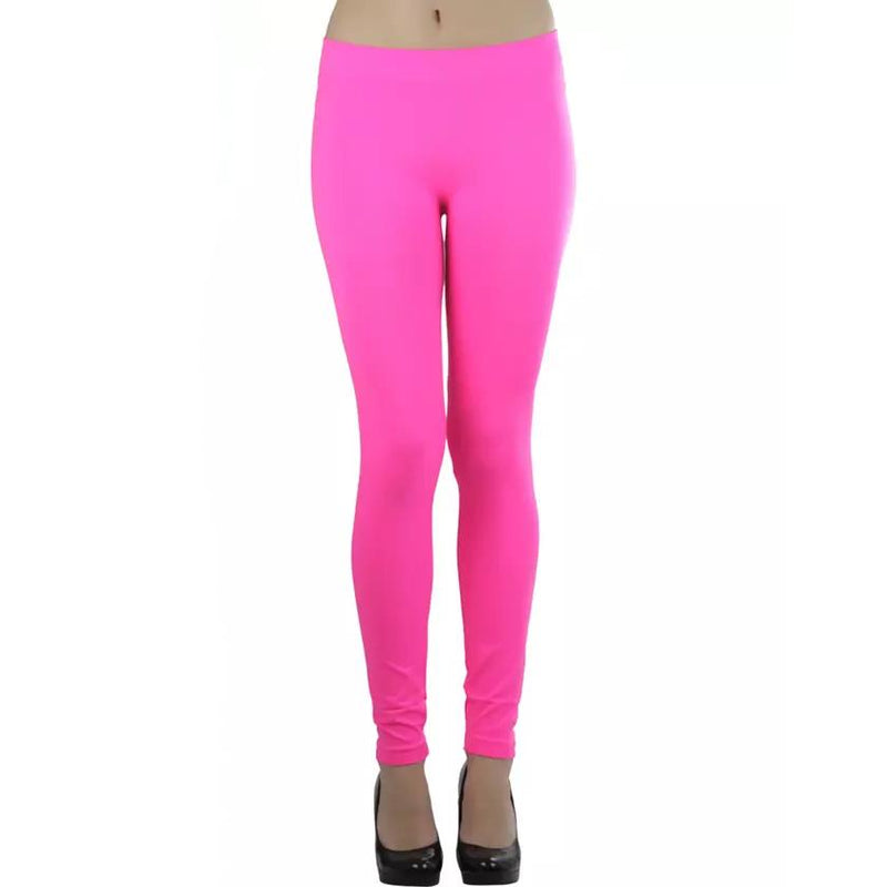 Women's Seamless Ankle Length Leggings Women's Clothing Neon Pink - DailySale