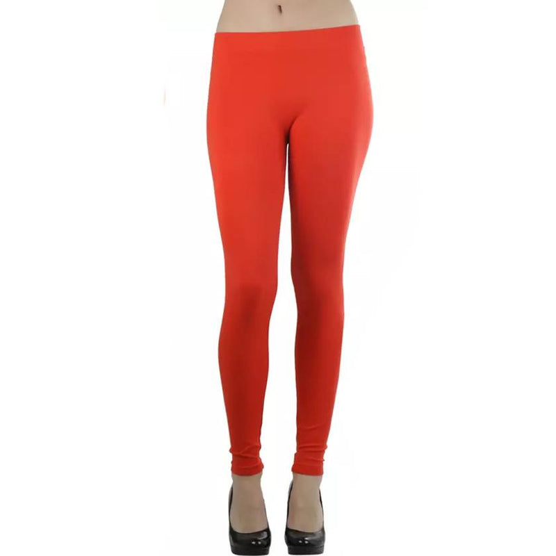 Women's Seamless Ankle Length Leggings Women's Clothing Red - DailySale