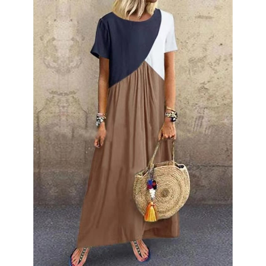 Women's Shift Dress Maxi long Dress Women's Dresses Khaki S - DailySale