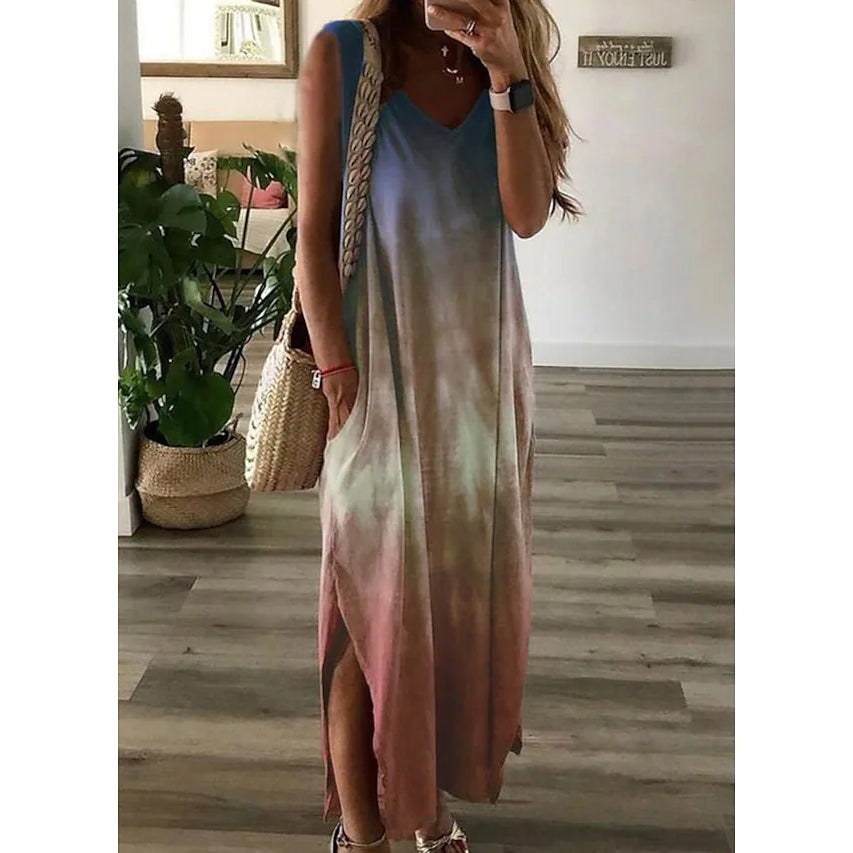 Women's Shift Dress Maxi Long Dress Women's Dresses Light Blue S - DailySale