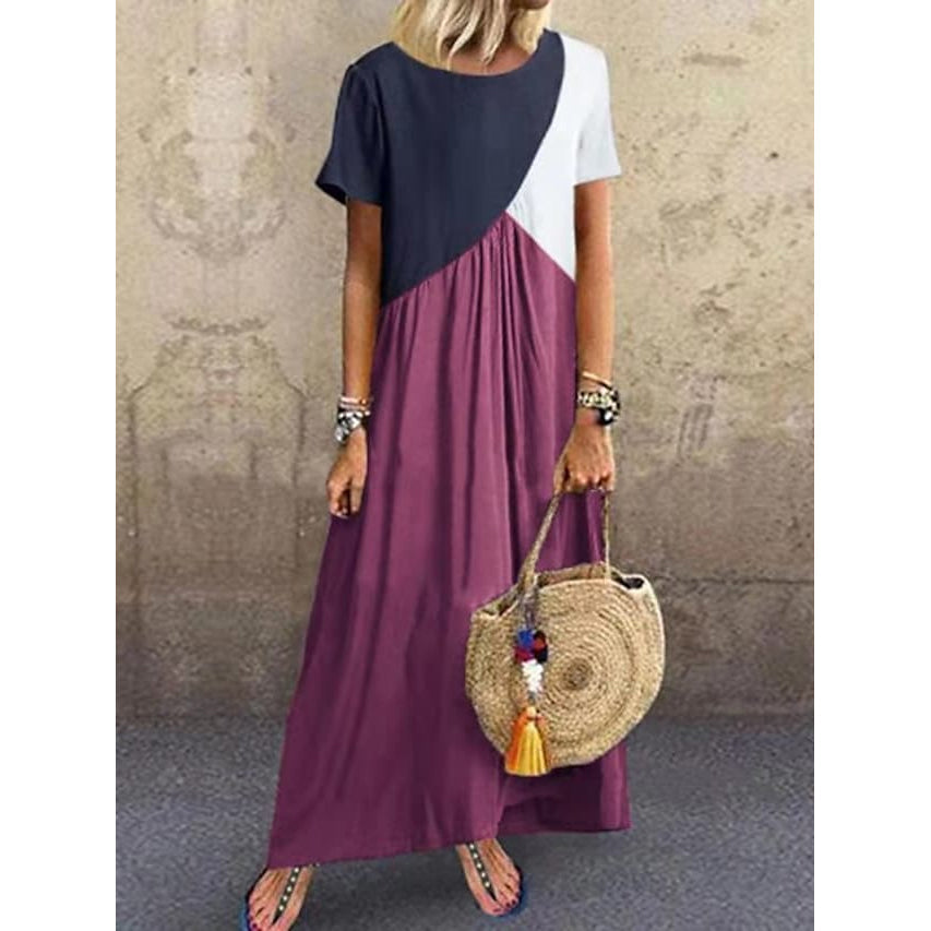 Women's Shift Dress Maxi long Dress Women's Dresses Wine S - DailySale