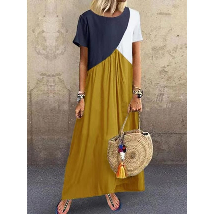 Women's Shift Dress Maxi long Dress Women's Dresses Yellow S - DailySale