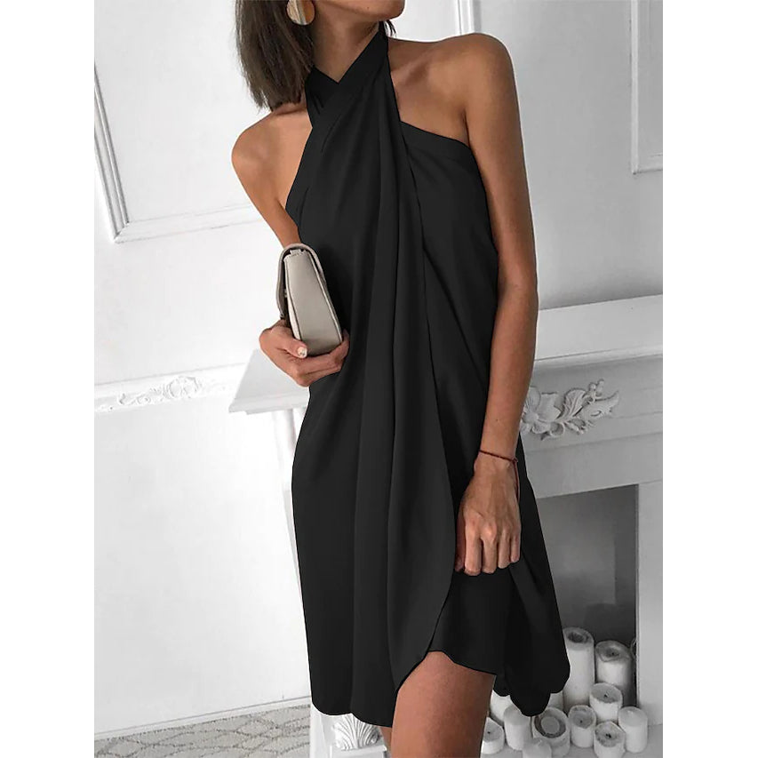 Women's Shift Dress Short Mini Dress Women's Dresses Black S - DailySale