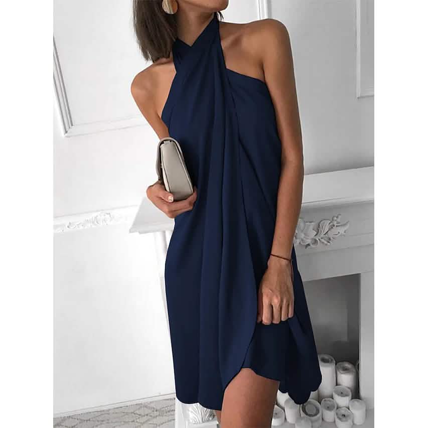Women's Shift Dress Short Mini Dress, Light Blue / L Women's Shift Dress Short Mini Dress, Light Blue / L