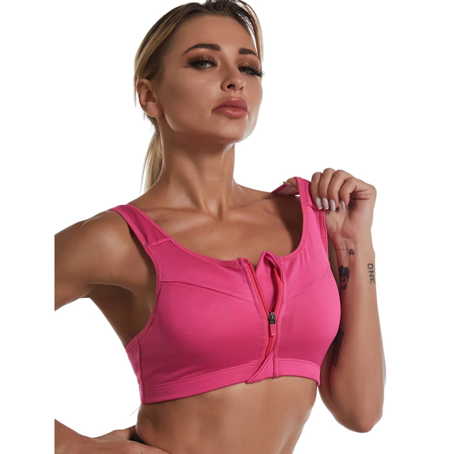 Women's Shock Resistant Sports Bra Women's Swimwear & Lingerie Rose Red S - DailySale