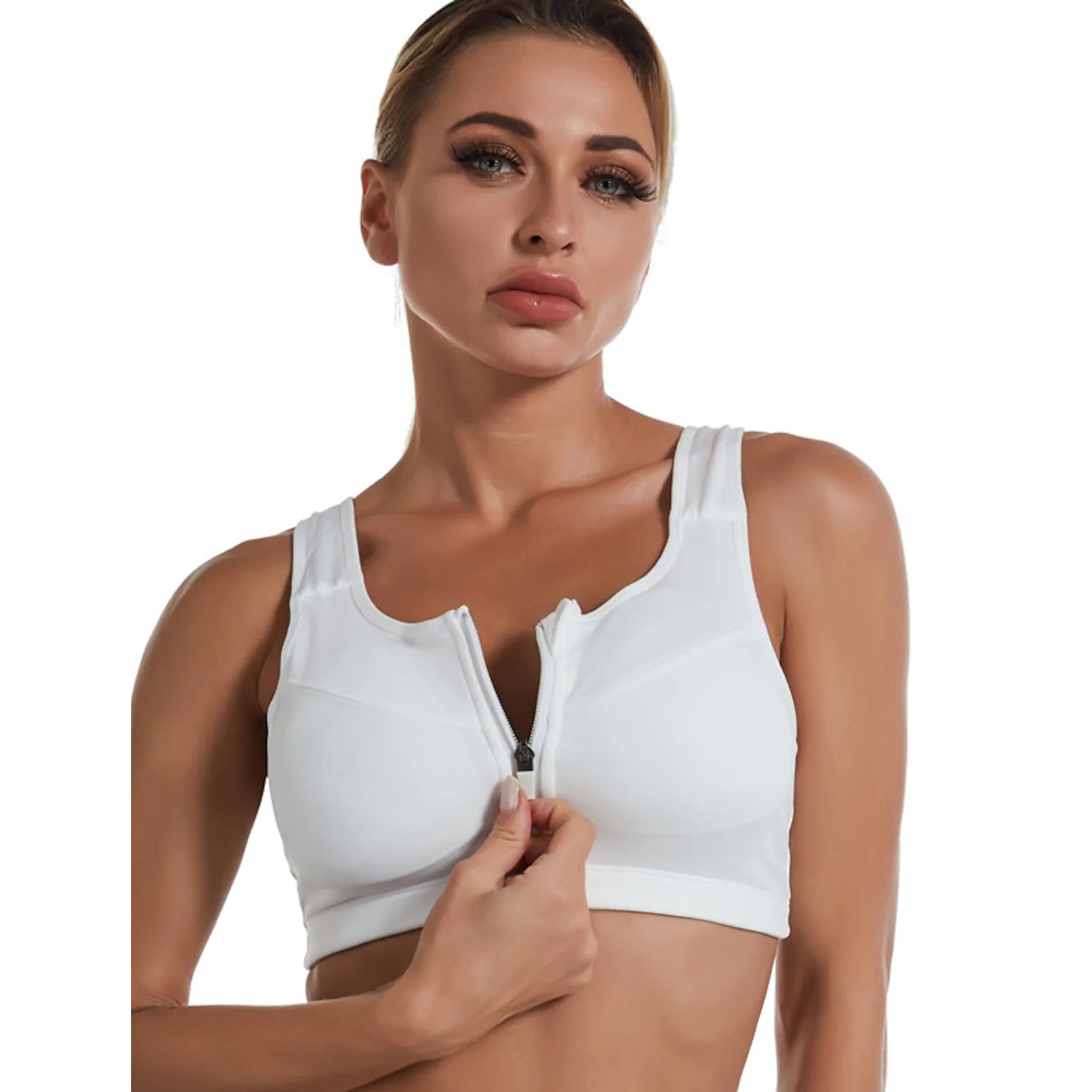 Women's Shock Resistant Sports Bra Women's Swimwear & Lingerie White S - DailySale