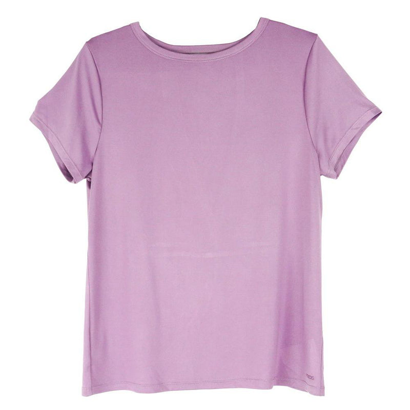 Women's Short Sleeve Criss Cross Open Back Solid T-Shirt Blouse