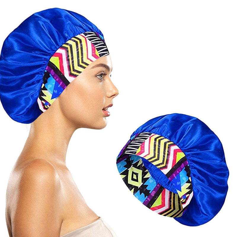 Women's Silky Satin Head Scarf Hair Wrap Cap Hat Headband Sleeping Bonnet Women's Accessories Blue - DailySale