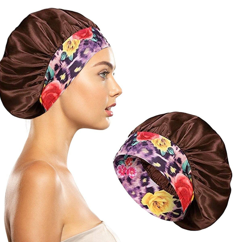 Women's Silky Satin Head Scarf Hair Wrap Cap Hat Headband Sleeping Bonnet Women's Accessories Coffee - DailySale