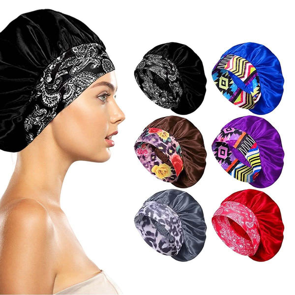 Women's Silky Satin Head Scarf Hair Wrap Cap Hat Headband Sleeping Bon