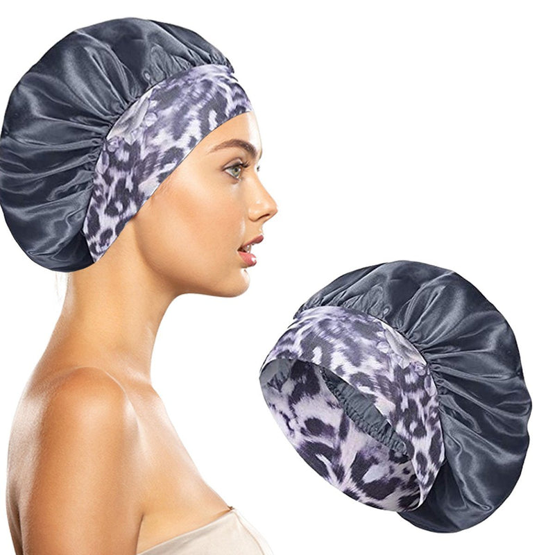 Women's Silky Satin Head Scarf Hair Wrap Cap Hat Headband Sleeping Bonnet Women's Accessories Gray - DailySale
