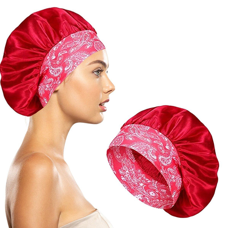 Women's Silky Satin Head Scarf Hair Wrap Cap Hat Headband Sleeping Bonnet Women's Accessories Red - DailySale