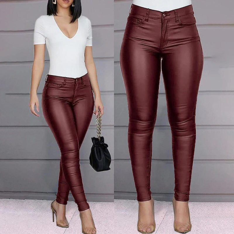 Women's Skinny Leather Pants