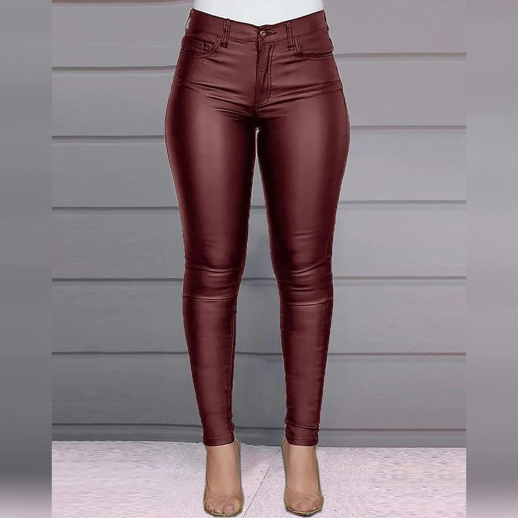 ARMA Cadiz Plonge Wine Leather pants with zipper details - Pants