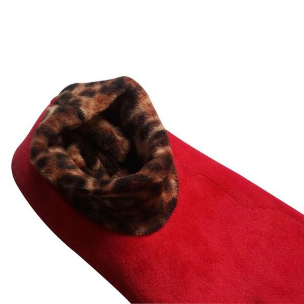 Women's Soft Bottom Plush Floor Slippers Socks Women's Shoes & Accessories Red - DailySale