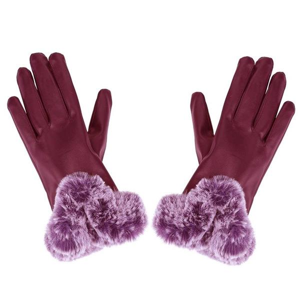 Women's Soft Leather Gloves Women's Shoes & Accessories Red - DailySale