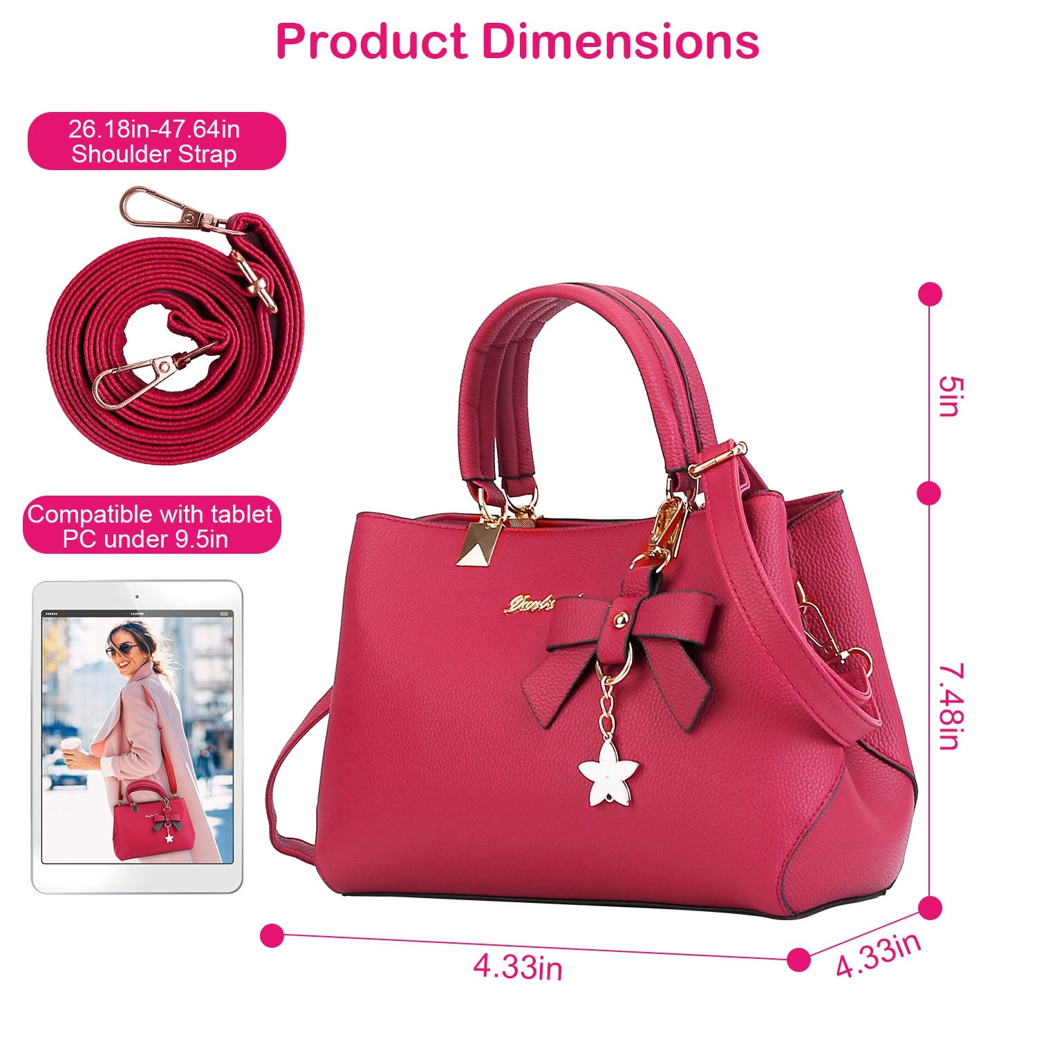 Women’s Soft Leather Handbag Tote Shoulder Crossbody Bag Bags & Travel - DailySale