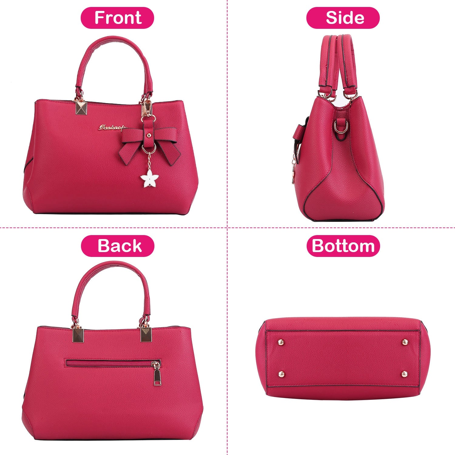 Women’s Soft Leather Handbag Tote Shoulder Crossbody Bag Bags & Travel - DailySale