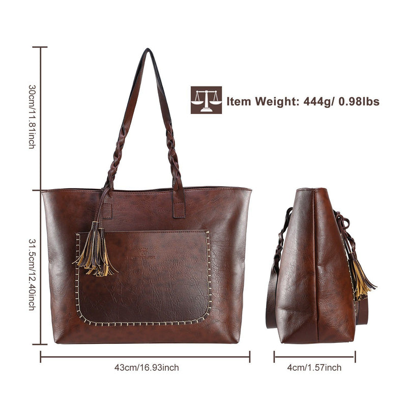 Women's Soft Leather Tote Bag Bags & Travel - DailySale