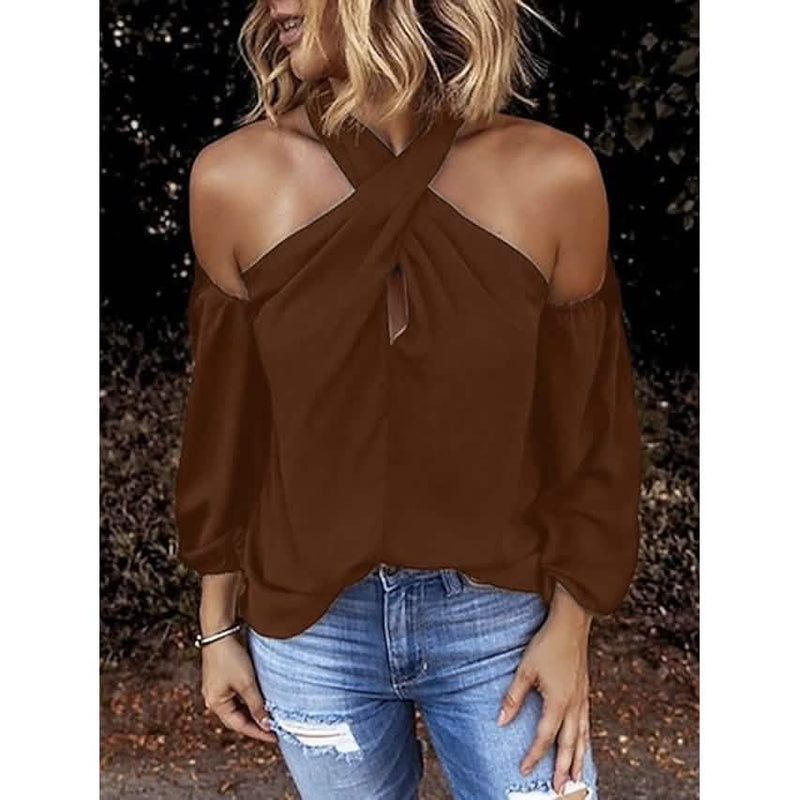 Women's Solid Color Halter Top Women's Tops - DailySale