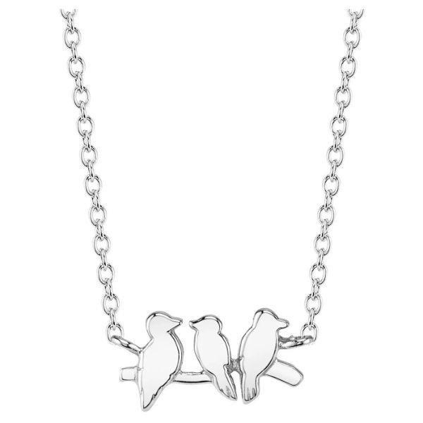 Women's Sterling Silver Birds Station Necklace Necklaces - DailySale