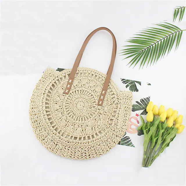 Women's Straw Tote Bag Boho Style Bags & Travel Beige - DailySale