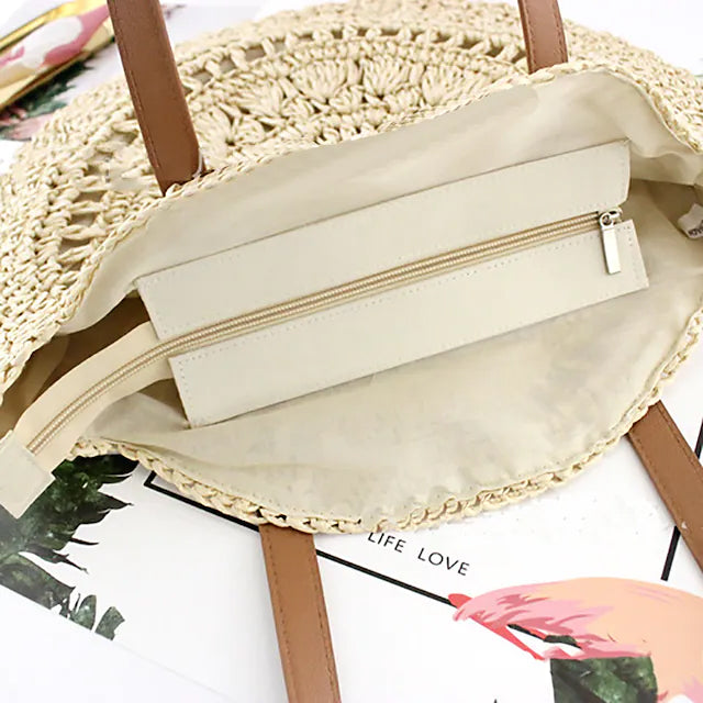 Women's Straw Tote Bag Boho Style Bags & Travel - DailySale