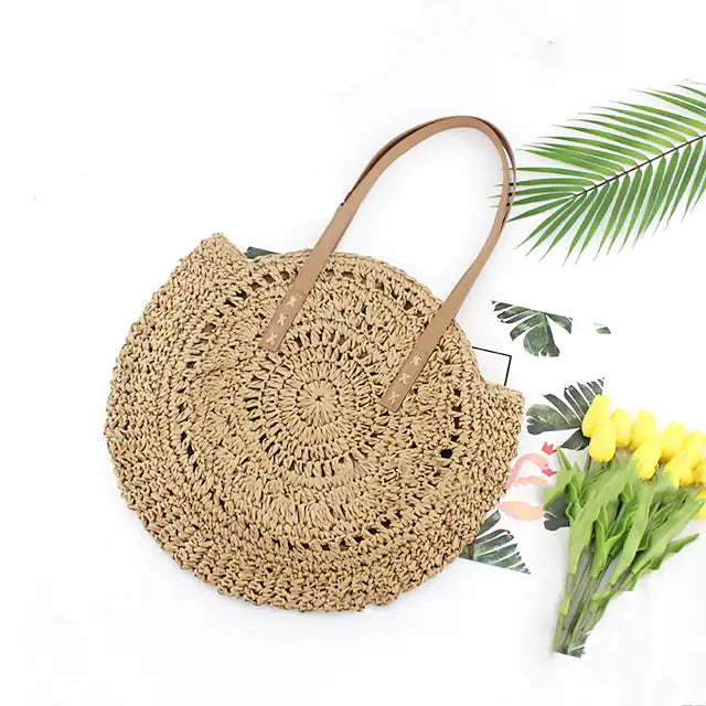 Women's Straw Tote Bag Boho Style Bags & Travel - DailySale