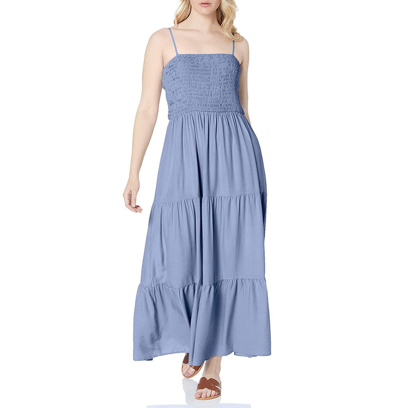Women's Summer Boho Sleeveless Maxi Dress Women's Dresses Blue S - DailySale