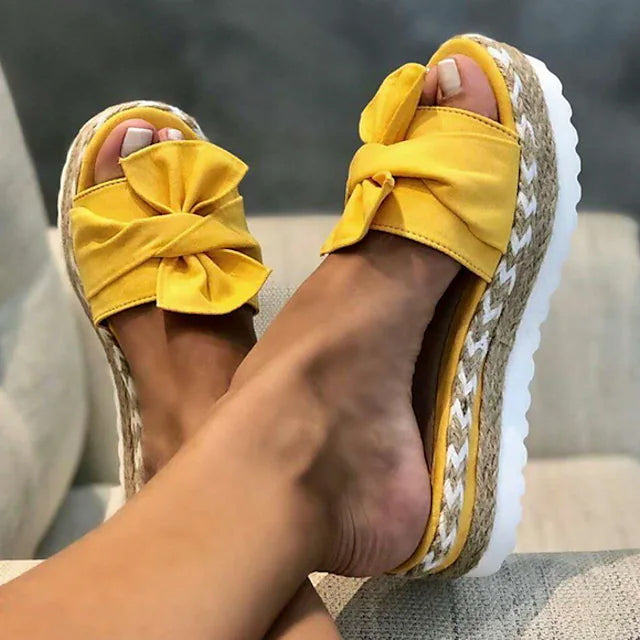 Women's Summer Casual Platform Sandals Women's Shoes & Accessories Yellow US5.5 - DailySale